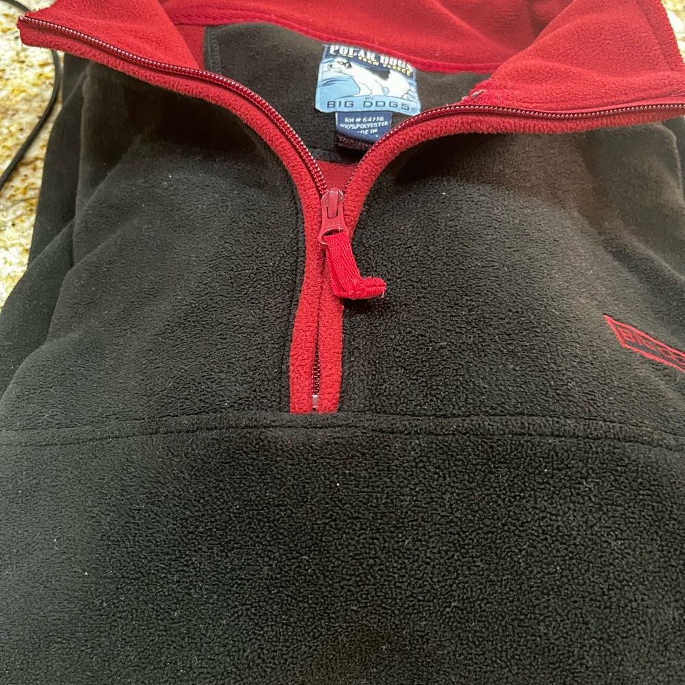 Big Dogs Black Fleece with Red Logo